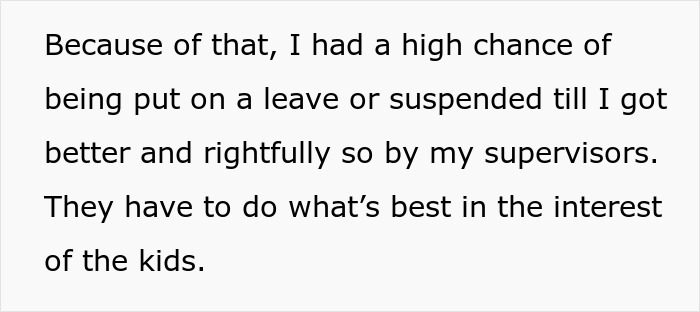 Text excerpt discussing a teacher facing suspension due to malicious threats affecting a coworker&rsquo;s wellbeing.