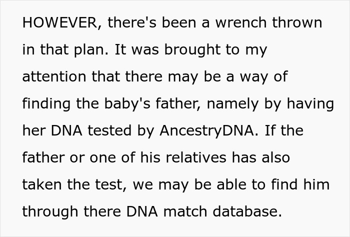 Text discussing a wife&rsquo;s secret exposed after birth of a black child and pleas to husband not to divorce her.