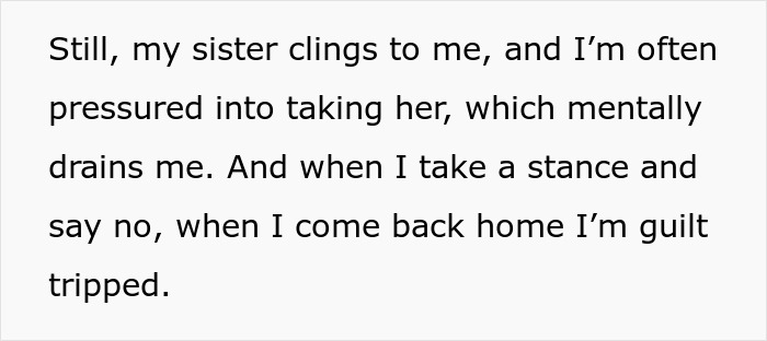 Person sharing the emotional burden of sister-family-parenting-drama and the mental strain of feeling guilt.