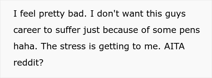 Text post expressing regret over causing stress and asking if they are the antagonist on Reddit.