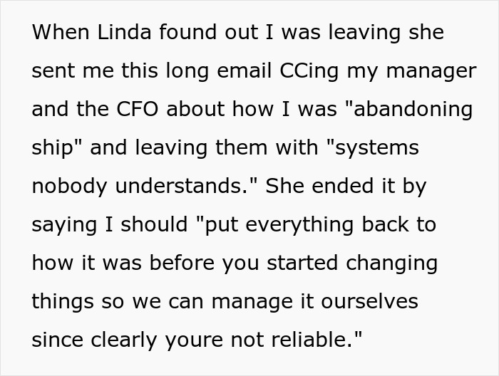 Email excerpt showing a pushy colleague testing office coordinator's limits by insisting on reverting system changes.