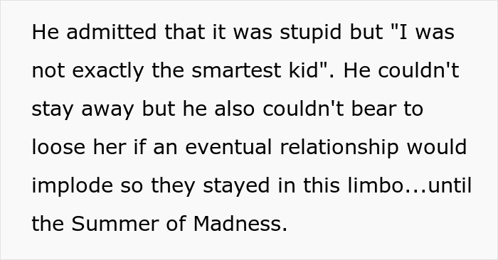 Text excerpt discussing regret and emotional struggle in a husband best friend cheating situation during a difficult relationship phase.