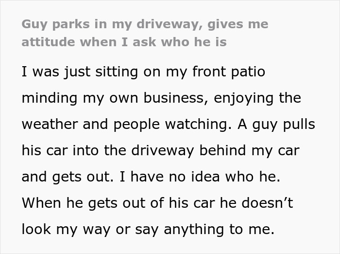 Guy Explodes At Woman After Parking In Her Driveway, Shuts Up The Second Her Male Friend Appears
