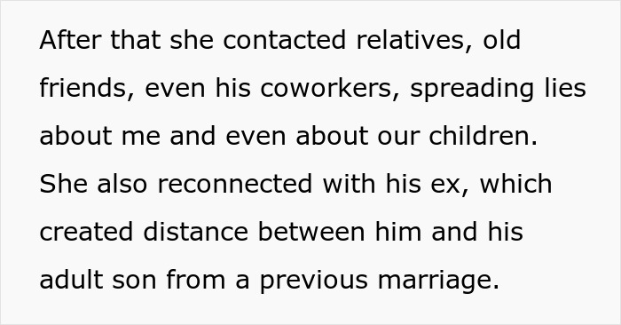 Text about a mother-in-law praised as a saint but giving a vicious ultimatum to her terminal son, causing family conflict.