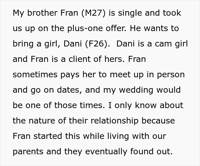 Bro&rsquo;s Plan To Bring Cam Girl To Sister&rsquo;s Wedding Goes Down In Flames, He Has A Complete Meltdown