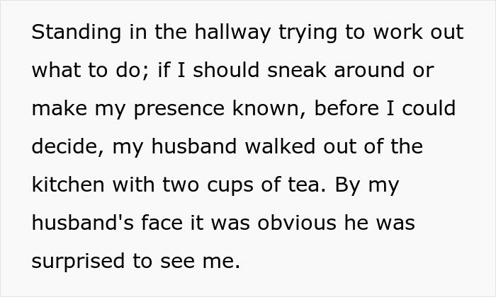 Woman with long hair in the shower while a suspicious husband watches from outside, creating a tense atmosphere.