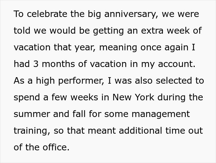 Top employee delivers record results with extra vacation and management training but plans exit due to lack of bonus rewards.