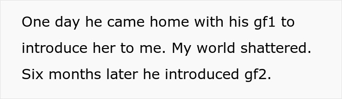 Text excerpt about a woman realizing the impact of unwanted polyamory after her partner introduces multiple girlfriends.