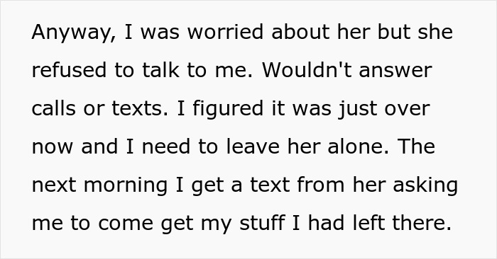 Text excerpt showing a man dealing with single mom drama, struggling with communication and relationship tension.