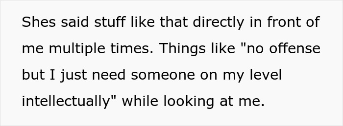 Text excerpt highlighting a conversation where a lady belittles an electrician for working with his hands.