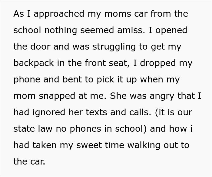 Text showing a teen describing conflict with mom and regrets being honest with her therapist about CPS trouble. Text showing a teen describing conflict with mom and regrets being honest with her therapist about CPS trouble.