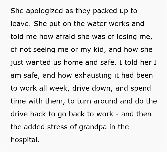 Text passage expressing exhaustion and concern about family safety related to child out of spite situations. Text passage expressing exhaustion and concern about family safety related to child out of spite situations.
