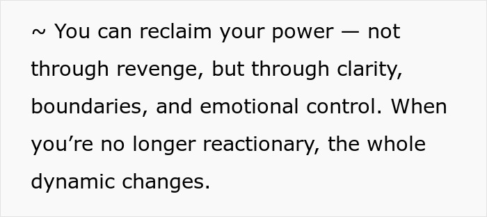 Text about reclaiming your power through clarity and emotional control, relating to woman marrying just weeks after meeting her husband.