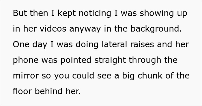 Woman rolls her eyes at guy at gym after he asks her to stop filming, calling him a creep during workout.