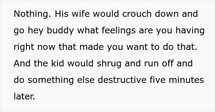 Text excerpt about ineffective parenting and consequences from sibling conflict involving brother and kids after no consequences parenting.
