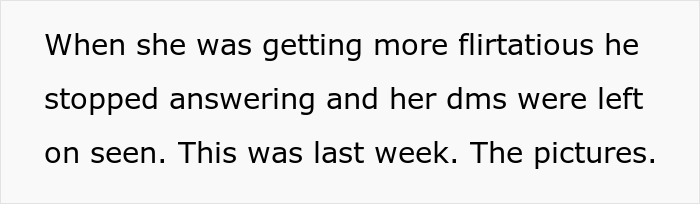 Text snippet showing a guy aghast as mistress-turned-wife's insecurity is exposed over ex marrying a rich dude. Text snippet showing a guy aghast as mistress-turned-wife's insecurity is exposed over ex marrying a rich dude.
