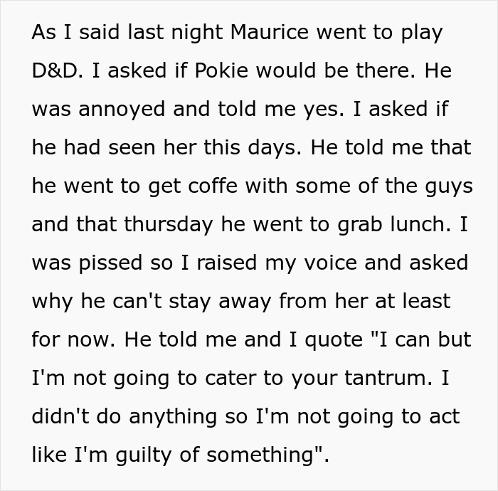 Text message conversation showing suspicion of cheating involving husband and best friend, with tension and accusations.