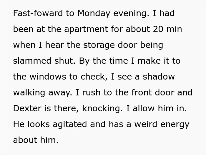 Estranged wife checks on jailed husband&rsquo;s cats, finds black thong, notices he&rsquo;s not sad, discovering unexpected secrets.