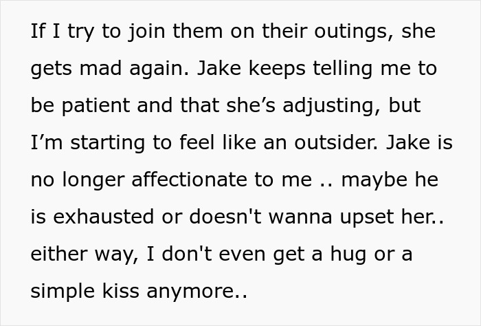 Text excerpt showing a man feeling distant and unloved in his marriage after learning about his 12-year-old daughter.