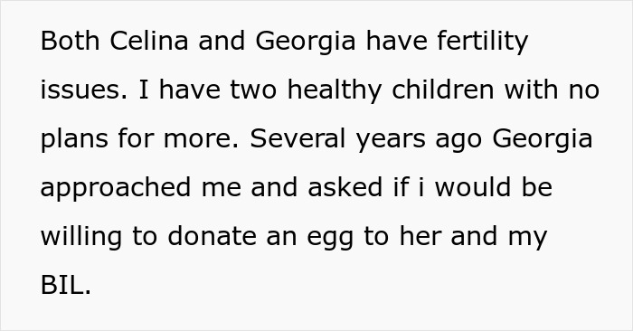 Infertile Lady Hits The Jackpot With SIL Who Donates Her Eggs, Other SIL Mad She Doesn&rsquo;t Get One Too