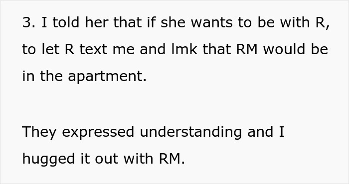 Text about a woman stunned as roommate&rsquo;s parents use spare key to enter and act like babysitters.