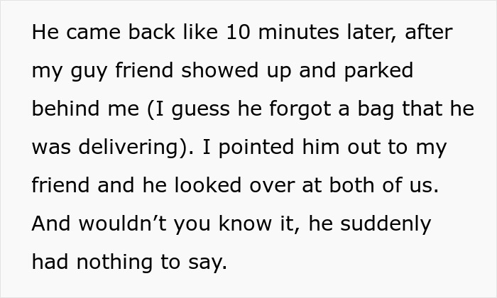 Guy Explodes At Woman After Parking In Her Driveway, Shuts Up The Second Her Male Friend Appears