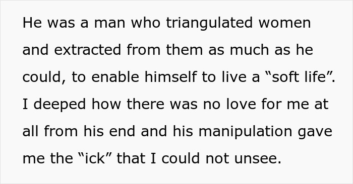 Text excerpt about a woman exposing her husband&rsquo;s manipulation after marrying him weeks after meeting, revealing his secret.