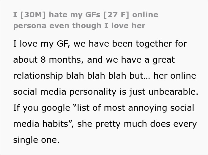 Woman Posts Absolutely Everything Online, Her Boyfriend Hates It: "Social Media Attention Seeker"
