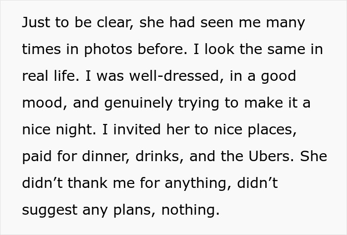 Man describes regretting meeting woman he met online after traveling 7000km, highlighting a disappointing date experience. Man describes regretting meeting woman he met online after traveling 7000km, highlighting a disappointing date experience.