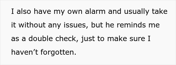 Text excerpt about taking a pill with a boyfriend's reminder, highlighting pill relationship and bullying context. Text excerpt about taking a pill with a boyfriend's reminder, highlighting pill relationship and bullying context.