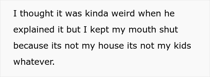 Text explaining confusion about parenting decisions, highlighting sibling kicks out brother and his kids after no consequences parenting.