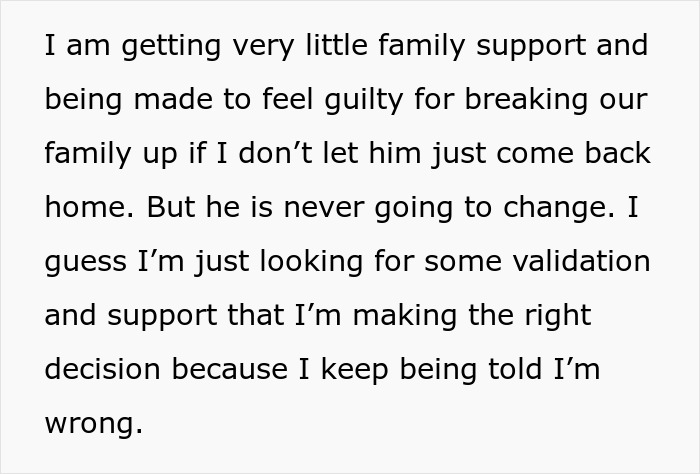 Alt text: Woman shares her struggles with husband leaving and coming back, seeking validation and reality check on her decisions