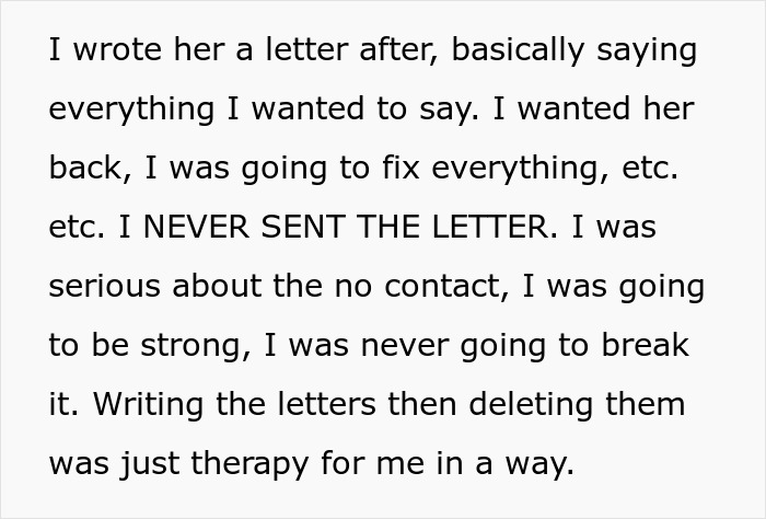 Man reflecting on no contact with a single mom, expressing feelings and using letter writing as personal therapy.