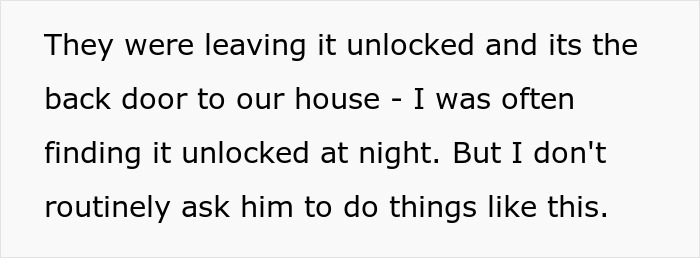 Text excerpt about concerns over keeping meds out of kid&rsquo;s reach, causing conflict between daughter-in-law and husband.