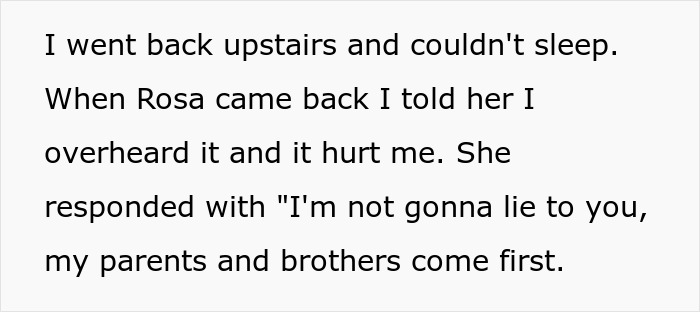 Text screenshot showing a heartfelt confession and overheard feelings about a fianc&eacute; being just background in a relationship.