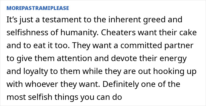 Text excerpt discussing greed and selfishness in relationships, relating to Tim Gunn breaking silence on celibacy.