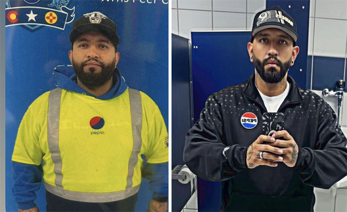 Before and after photos showing dramatic facial changes from the Ozempic face weight loss journey.