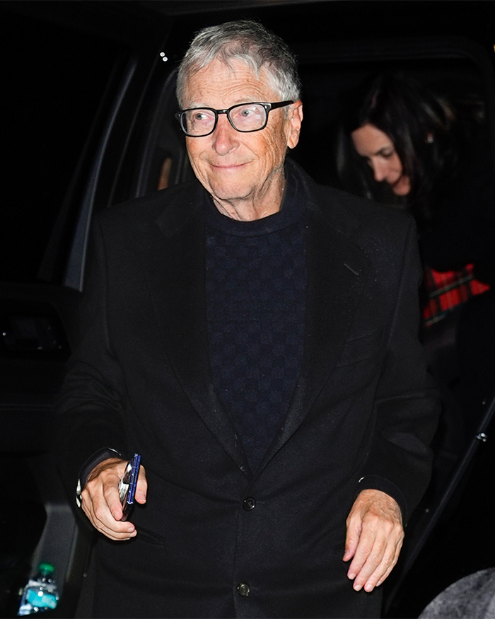 Bill Gates wearing glasses and a black coat leaving a vehicle amid Epstein files and Melinda French Gates claims. Bill Gates wearing glasses and a black coat leaving a vehicle amid Epstein files and Melinda French Gates claims.