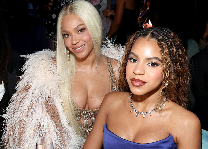 Beyonc&eacute; and Blue Ivy posing together at an event, showcasing Blue Ivy's striking resemblance to her mom.