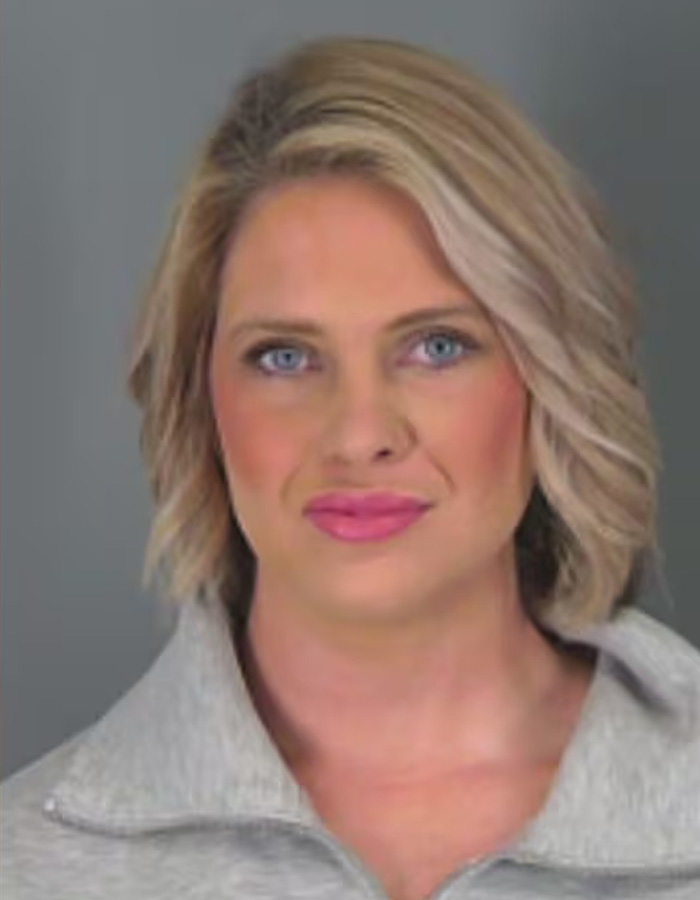 Dona de uma boutique com lábios visivelmente realçados na foto, gerando escândalo na cidade e atenção do público.