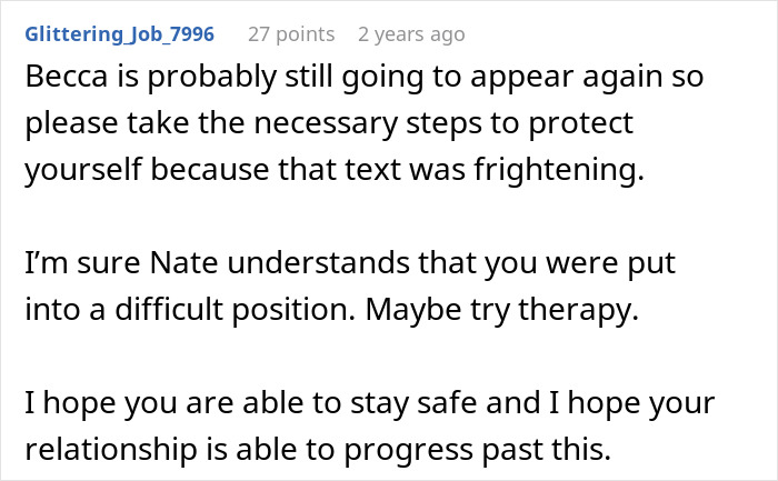 Screenshot of an online comment discussing confusion after a cheating confession and denial from boyfriend.