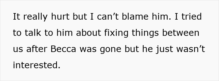 Text discussing a woman struggling to believe a cheating confession from her best friend while her boyfriend denies it.