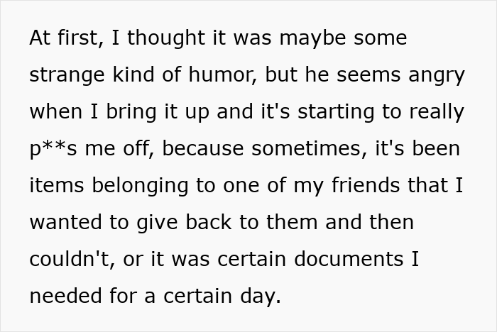 Woman Moves In With Her Boyfriend Of 5 Months, Suddenly Her Things Start Disappearing