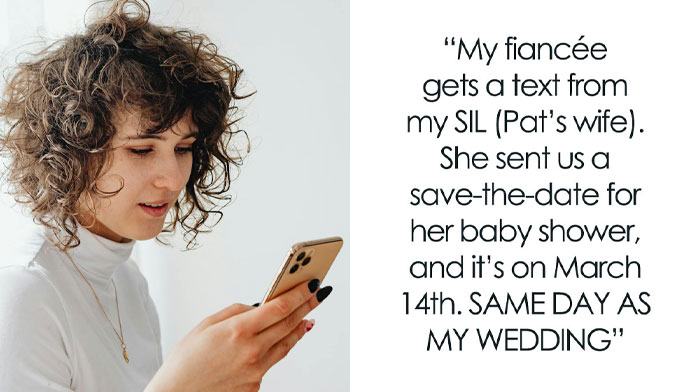 Groom Furious But Not Surprised After SIL Schedules Baby Shower On His Wedding Day