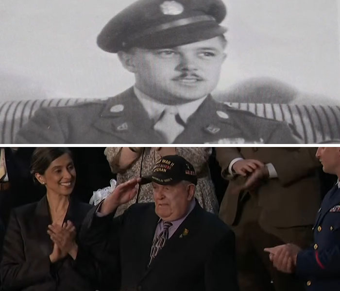 World War II veteran saluting during a State of the Union address, one of the most viral moments highlighted.
