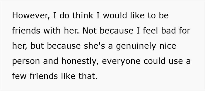 Text excerpt about befriending the woman who drew a crude drawing, highlighting the story behind the firing incident.