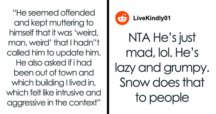 “Am I The Jerk For Not Moving My Car In The Snow After A Neighbor Left A Note?”