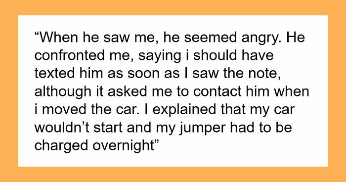 “Am I The Jerk For Not Moving My Car In The Snow After A Neighbor Left A Note?”