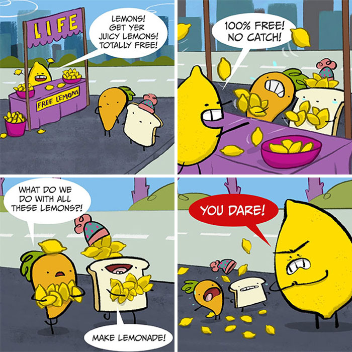 This Artist Turns A Carrot And A Slice Of Toast Into Silly Comedy (48 Pics)