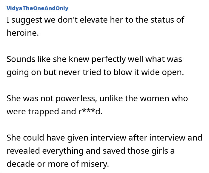 Screenshot of a comment discussing Melinda French Gates and the Epstein files controversy online. Screenshot of a comment discussing Melinda French Gates and the Epstein files controversy online.